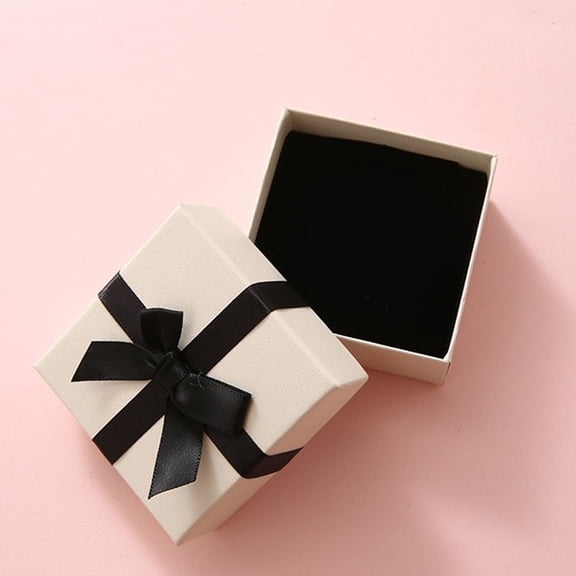 7 5 x 7 5 x 3 5 Gift Box with Lid and Ribbon Square Paper Present Box for Small Items Jewelry Accessories and Keepsakes