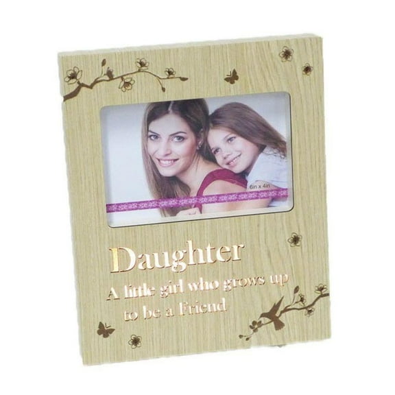 7.5 x 9" LED 'Daughter A Little Girl Who Grows Up To Be A Friend' Holds 4.X 6" Photo Frame