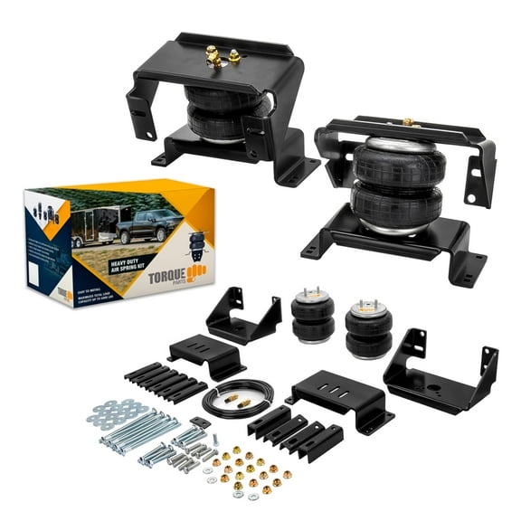 TORQUE Air Suspension Bags Kit with Internal Jounce Bumper for 1999-2025 Ford F350 F450 (Cab-Chassis only) 2WD 4WD F-350 F-450 Super Duty Rear Helper Bag Spring Towing, Up to 7,500 lbs (TR75176)