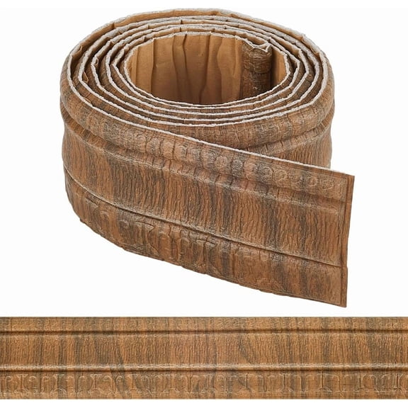 7.54'x3.15 Camel Molding Trim Wall Sticker Vintage Self Adhesive Peel and Sick Wallpaper Border Vintage 3D Edging Lines Skirting Stickers PVC Baseboard for DIY