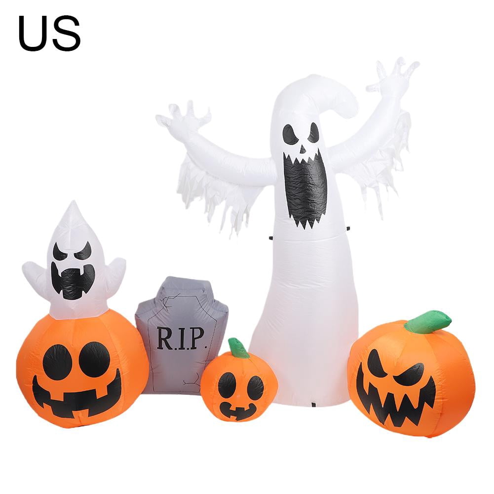 Falling Inflatables 7.54FT Halloween Inflatable Decorations, Pumpkin Lanterns with White ...