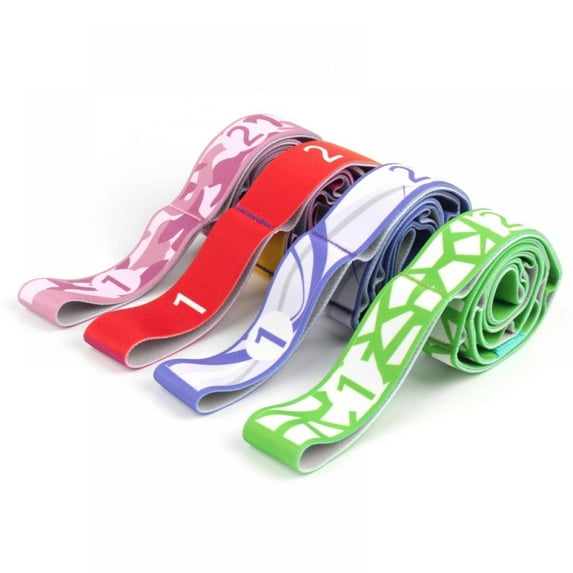 7.54ft Elastic Sports Stretching Strap with Loops for Physical Therapy, Yoga, Leg Exercise and Flexibility