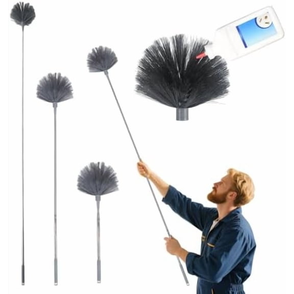 7.55ft Cobweb Duster (Extension Pole): Compatible with Delta Dust applies powder, reaches hard-to-access corners/wall voids (high corners).