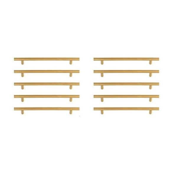 7.56 in. Quinn Multipack Center To Center Bar Pull, Brass - Pack of 10