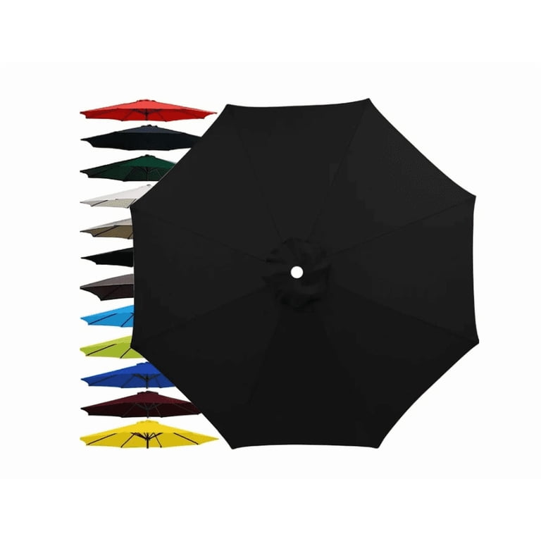 7 ft patio umbrella replacement canopy 6 ribs 7.5FT 6 Ribs Patio Umbrella Replacement Canopy (Canopy only), Canopy  Replacement UV Protection Waterproof Outdoor Table Market Yard Umbrella Top Outdoor  Umbrella Canopy - Black