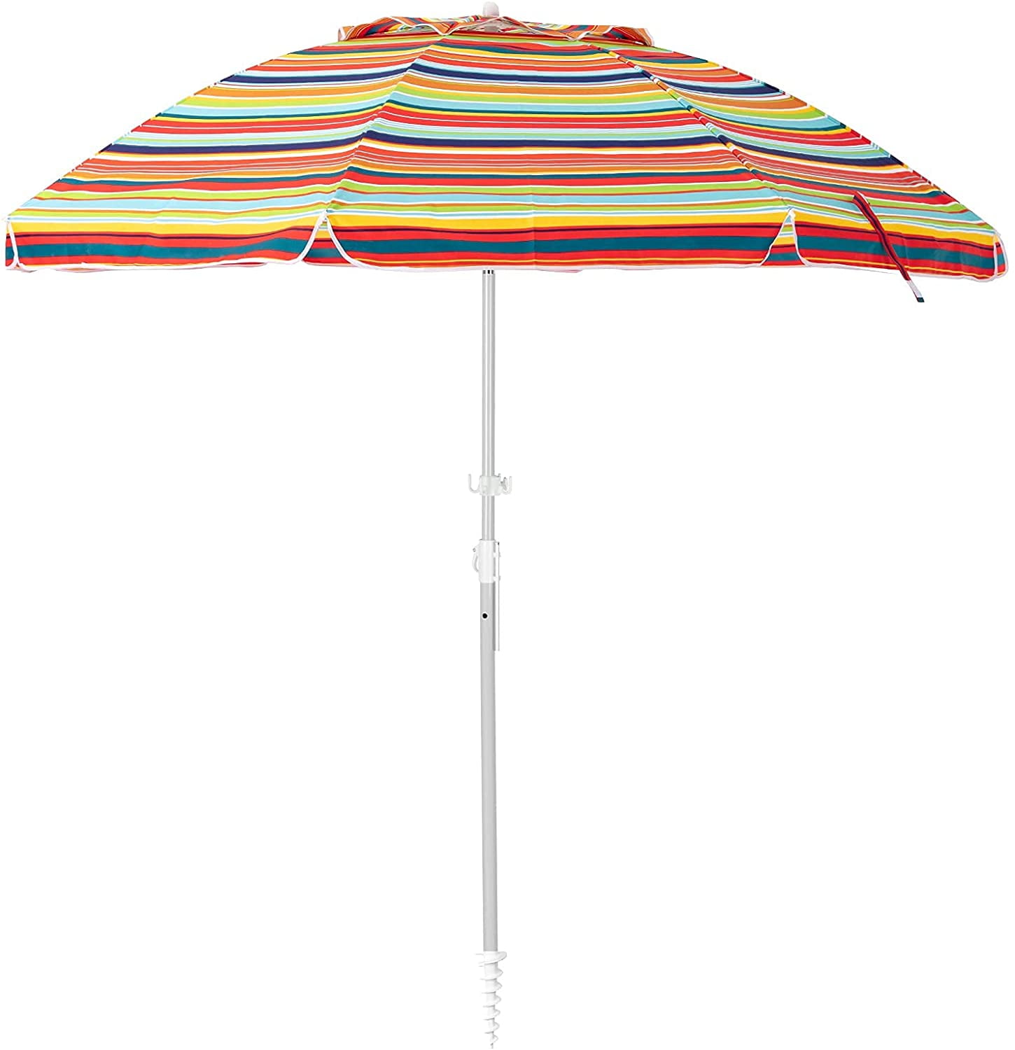 7.5FT Beach Umbrella for Sand Portable Outdoor Beach Umbrella with Sand