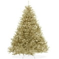 thumbnail image 1 of 7.5FT Champagne Gold Tinsel Artificial Holiday Christmas Tree with Sturdy Metal Stand, 1 of 7