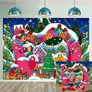 6x4FT Winter Backdrop Winter Scene Backdrop Snow Wonderland Pine Tree