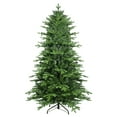 thumbnail image 1 of 7.5FT Green PVC+PE Christmas Tree with 2856 Tips  Full & Lush Hinged Tree with Metal Stand, Easy Assembly, Realistic Mixed Needle Design, 1 of 19