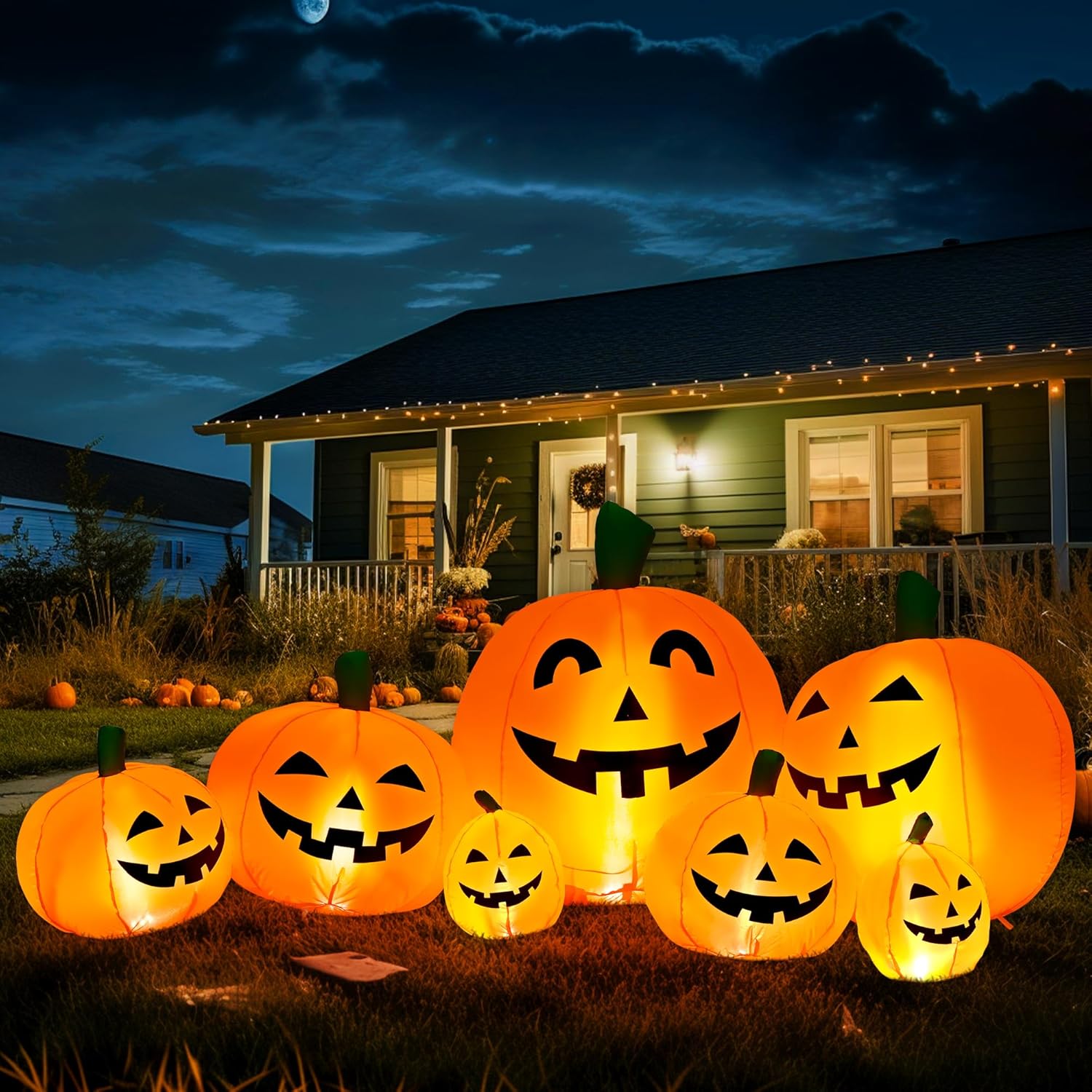 7.5FT Halloween Inflatables Decorations Pumpkin, Inflatables Outdoor