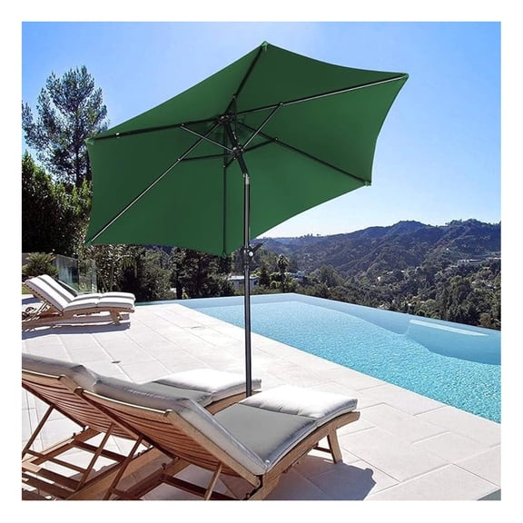 7.5FT Patio Umbrella, Outdoor Table Umbrella, Umbrella with Push Button Tilt and Crank for Garden, Lawn, Deck, Backyard & Pool