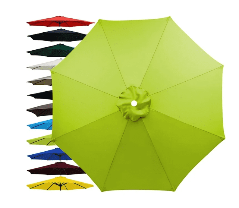 7.5FT Patio Umbrella Replacement Canopy for 6 Ribs, Market Yard Table ...