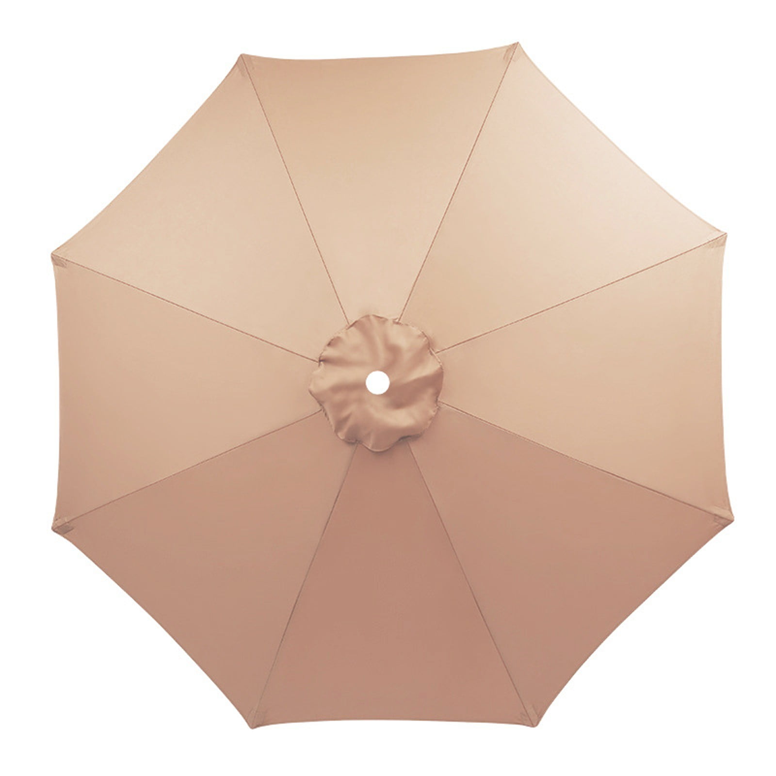 7.5FT Patio Umbrella Replacement Canopy for 6 Ribs, Table Market Yard Umbrella Replacement Top Cover - Champagne