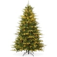 thumbnail image 1 of 7.5FT Pre-Lit Aspen Fir Artificial Holiday Christmas Tree with Stand, 1 of 6