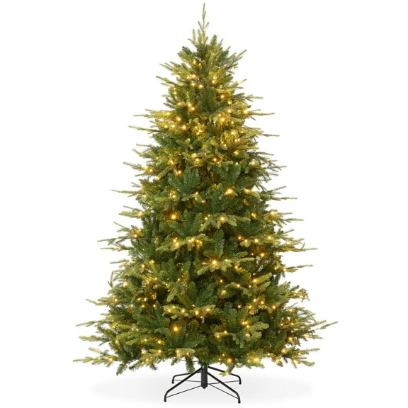 7.5FT Pre-Lit Aspen Fir Artificial Holiday Christmas Tree with Stand