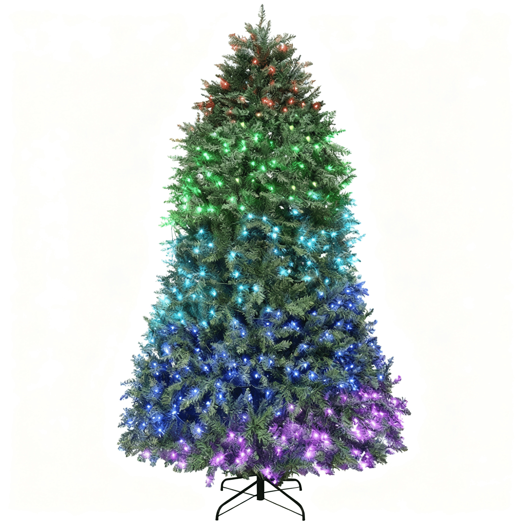 7.5FT Pre-Lit Bell-Shaped Christmas Tree, 2247 Ultra-Dense Tips, 698 Full-Spectrum LEDs, Remote Control for Indoor Use