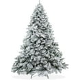 7.5FT PreLit Realistic SnowFlocked Pine Artificial Holiday Christmas