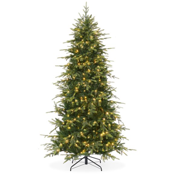 7.5FT Pre-Lit Slim Aspen Fir Artificial Holiday Christmas Tree with Stand