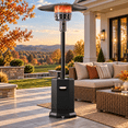 thumbnail image 1 of Seizeen Portable Patio Heaters, 50,000 BTU Outdoor Heaters with Stainless Steel Burner, Propane Heater with Wheels and Fast Ignition System, for Poolside Porch Garden Deck Use, 1 of 11