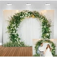 thumbnail image 1 of 7×5FT Wedding Backdrop Outdoors Flower Wedding Floral Arch Romantic Decor Photo Background for Baby Shower Birthday Party Decoration Wedding Ceremony Photography Backdrop, 1 of 6