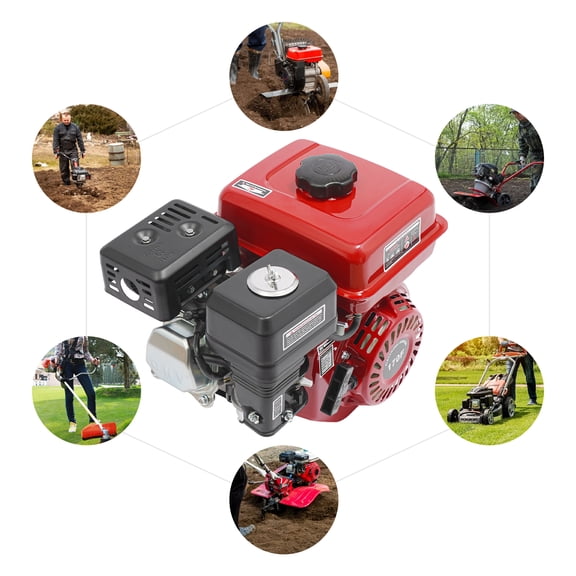 7.5HP 4-Stroke Gasoline Engine 210cc OHV Horizontal Shaft for Pump Generator