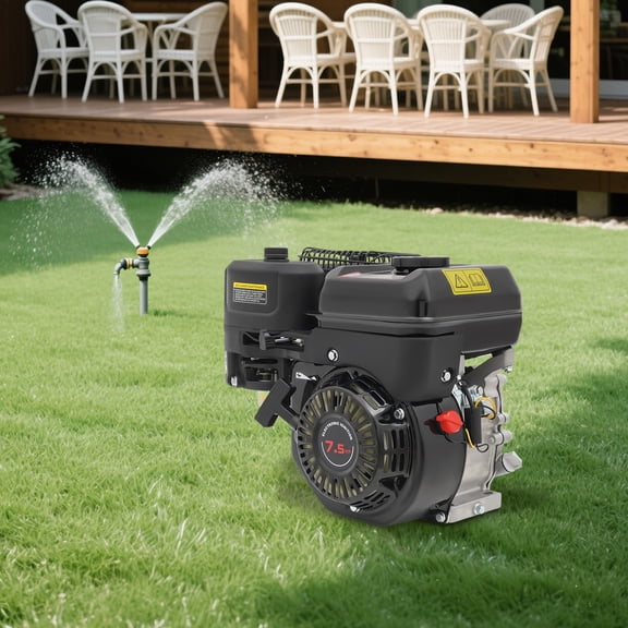 7.5HP 4-Stroke Gasoline Engine 212cc OHV, 3600rpm Recoil Start Petrol Motor 0.8Gal Tank for Log Splitter Pressure Washer Go Kart Water Pump Tillers