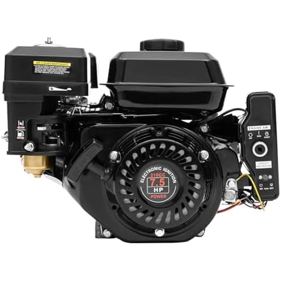 7.5HP Gas Engine, 212CC 3KW Go Kart Engine 4 Stroke Gas Powered Engine Recoil/Electric Start Motor, 3600rpm Gasoline Engine Used for Compressor Ripper, Lawn Mower$$Tools