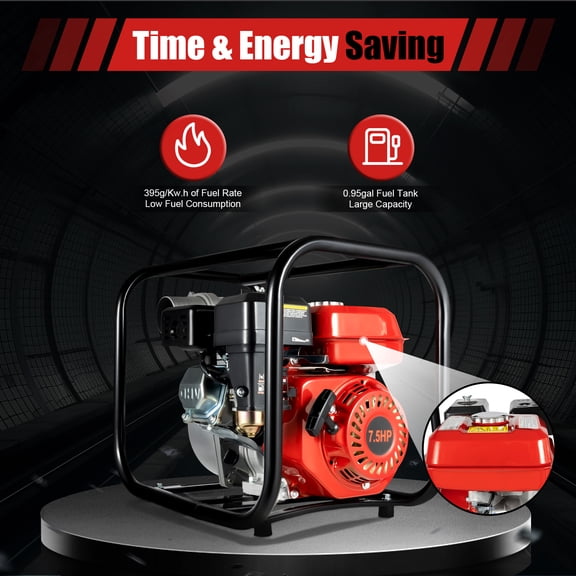 7.5HP Gas Water Transfer Pump High Pressure Irrigation Pump Semi Trash Pump