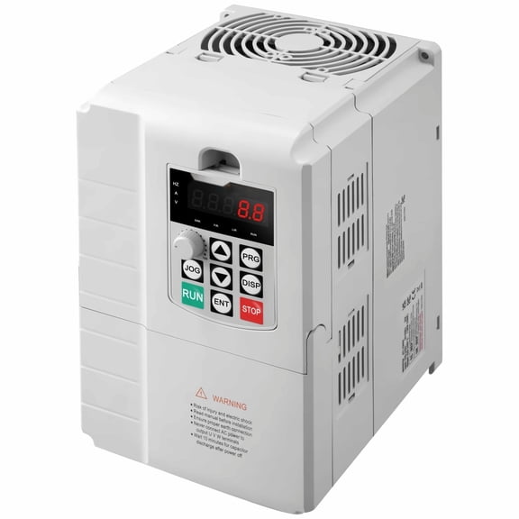 7.5KW VFD, 10HP Variable Frequency Drive 34A 3 Phase Motor Speed Controller 220V/240V - Adjustable Frequency, Soft Start, Overload Protection
