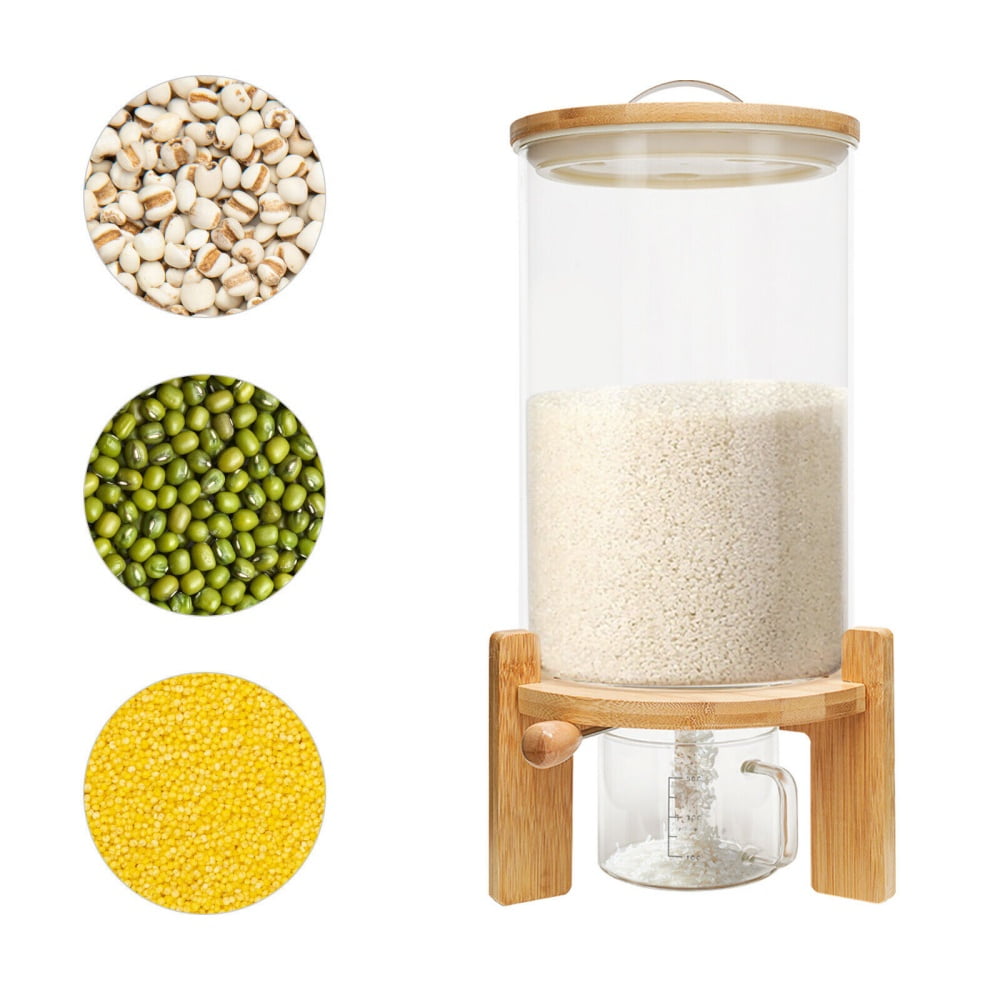 7.5L Airtight Dry Food Storage Container With Cup Ideal Rice Dispenser