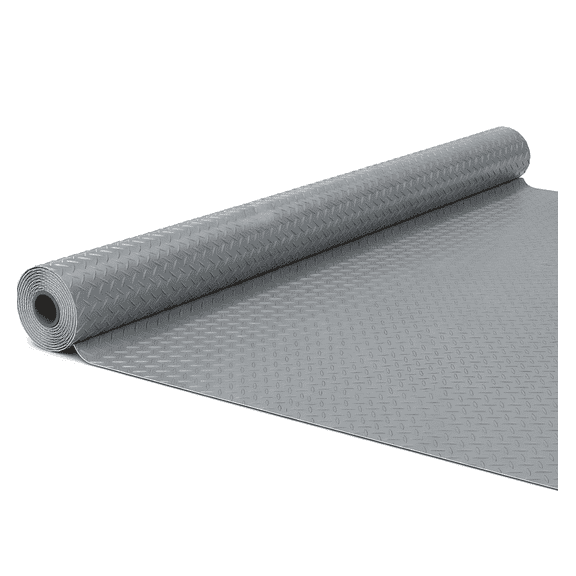 7.5X20 ft for Garage Floor Mat, 2.8mm Thickened for Garage Flooring Heavy Duty Rubber for Garage Floor Mats for Under Car, Diamond Plate for Garage Mat for Garage, Workshop, Enclosed Trailer, Grey