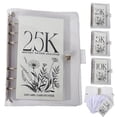 thumbnail image 1 of 7.5X5.3 in Compact Cash Folder, Cash Stuffing Binder, Money Holder for Cash, Challenge, Mini 3 Ring Binder Designed for 12 Month Cash Envelope Management and Easy Personal Budget, 1 of 7
