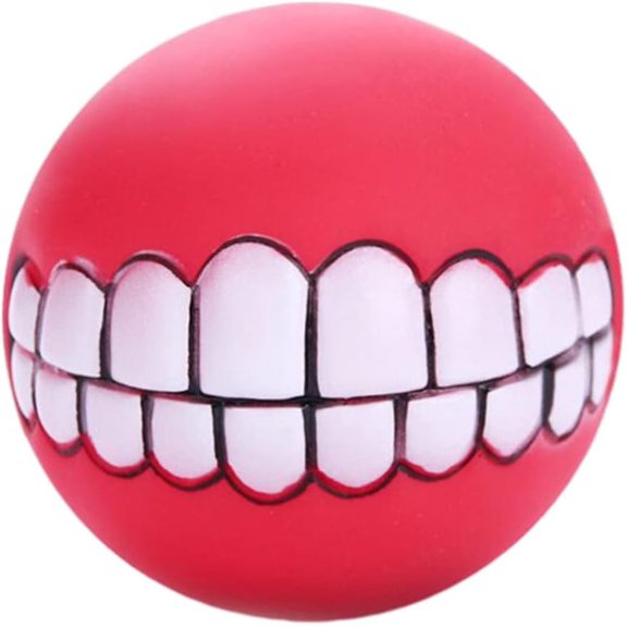 7.5cm Interactive Dog Toys Teeth Cleaning Chewing Playing Balls Dental Rubber Ball for Small Medium Large Dog