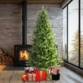7.5ft Artificial Christmas Tree with Metal Stand, Prelit Christmas Tree