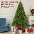 thumbnail image 1 of 7.5ft Artificial Christmas Tree with 1450 Branches, Automatic Open Xmas Pine Tree with Metal Stand, for Home, Office, Party Decoration, 1 of 9