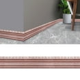 thumbnail image 1 of 7.5ft Flexible Molding Trim 3D Wall Edging Strip Self Adhesive, Crown Molding Ceiling Molding Peel off & Stick, Baseboard Foam Wall Trim Wallpaper Border for Mirror Edge Home Decor(Dark Pink), 1 of 3