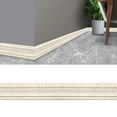 thumbnail image 1 of 7.5ft Flexible Molding Trim 3D Wall Edging Strip Self Adhesive, Crown Molding Ceiling Molding Peel off & Stick, Baseboard Foam Wall Trim Wallpaper Border for Mirror Edge Home Decor(Beige), 1 of 4