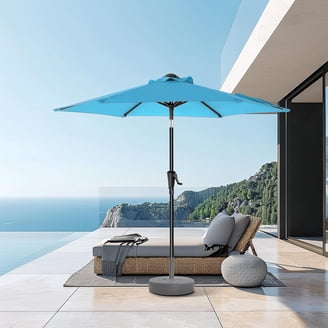 blue patio umbrella walmart Best Choice Products 7.5ft Heavy-Duty Round Outdoor Market Table w/Steel Pole, Push Button Tilt, Easy Crank Lift Please ensure you always use an umbrella base to secure your umbrella and close when not in use to prevent damage. Walmart slashes the price of