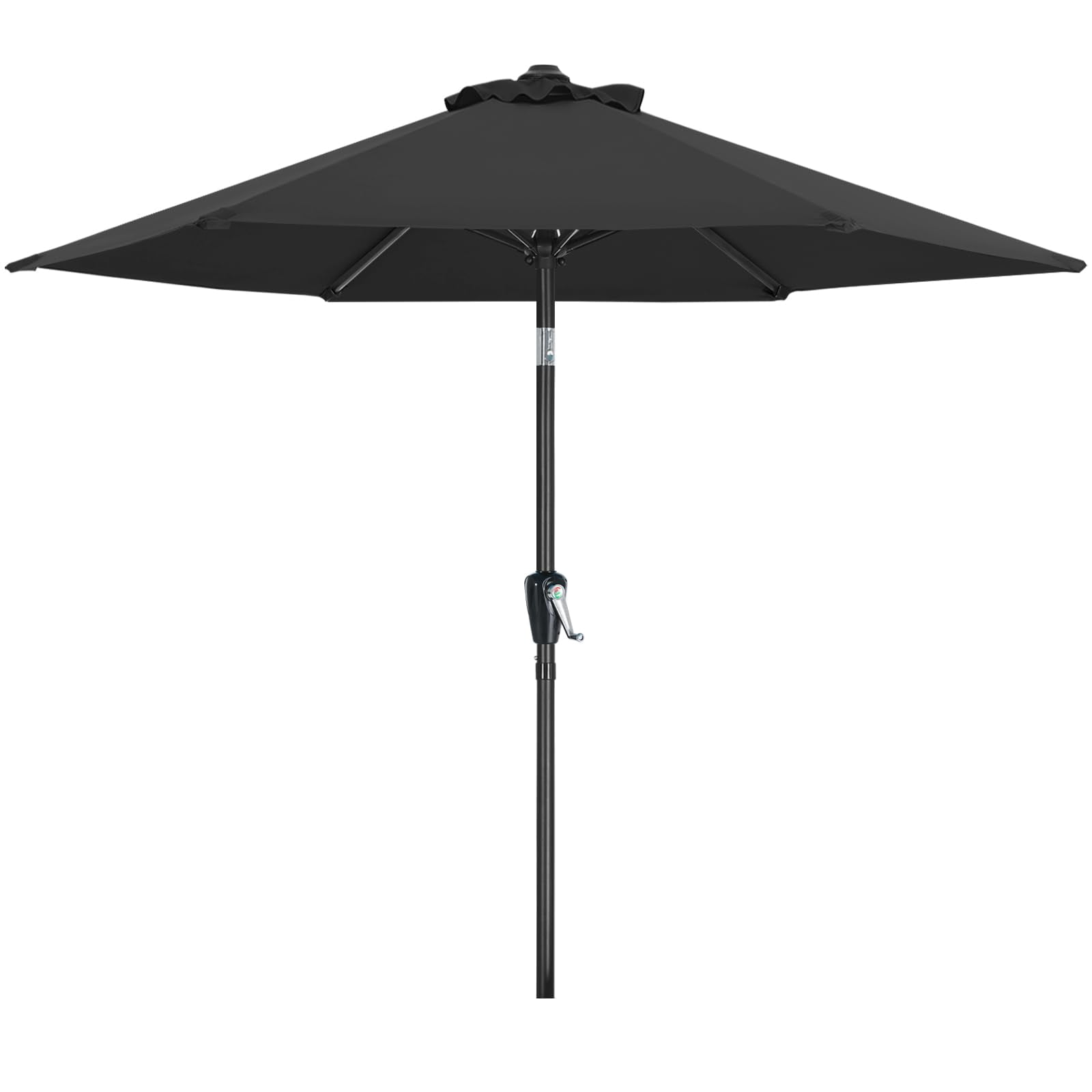 7.5ft Outdoor Patio Umbrella UPF50+ UV Protection with Push Button Tilt, Crank and 6 Sturdy Ribs