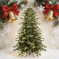 thumbnail image 1 of 7.5ft PE/PVC Hybrid Automatic Christmas Tree - Steel Wire Support Easy-Open Holiday Decor with warm white light, 1 of 8