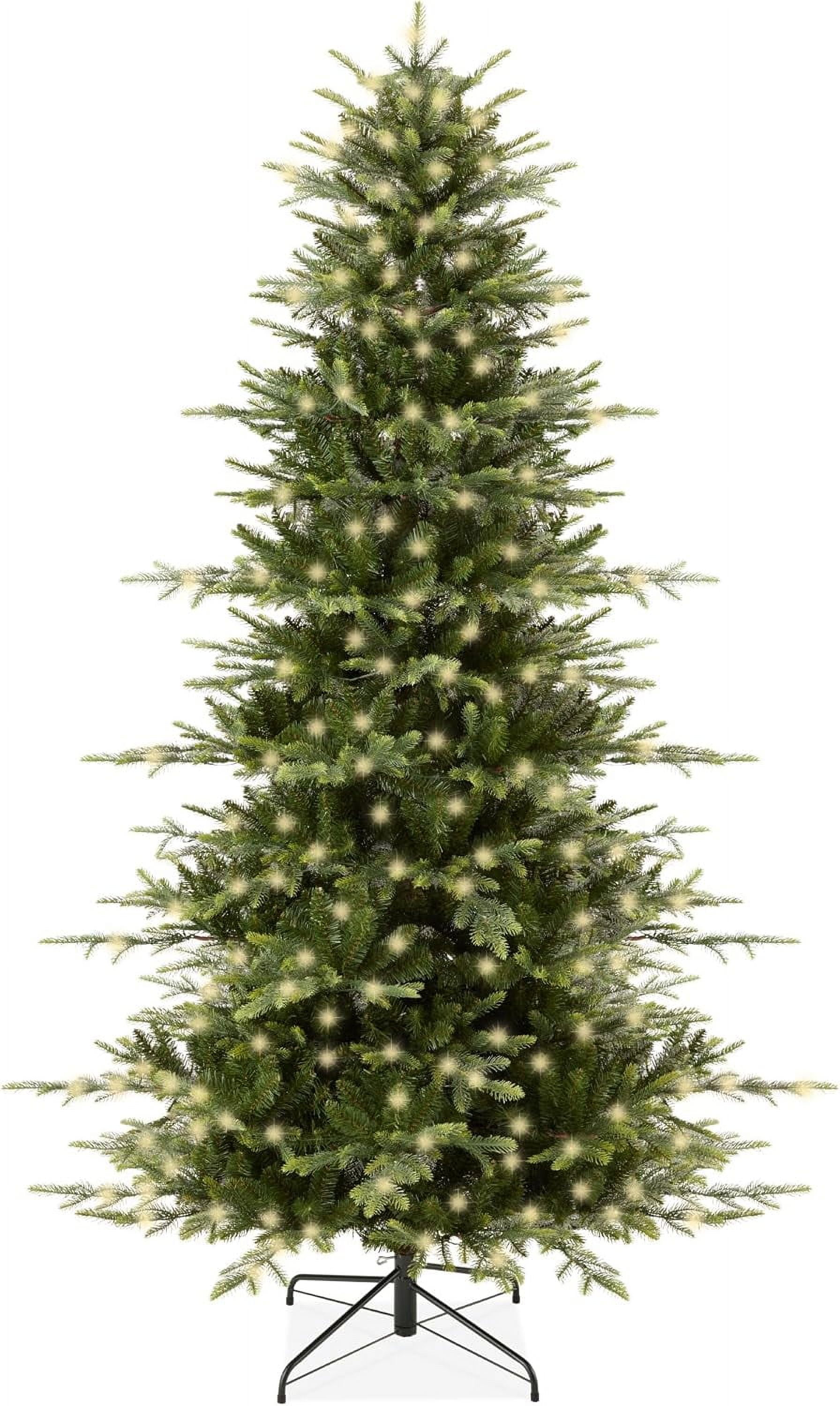 7.5ft Pre-Lit Aspen Noble Fir Christmas Tree with Multicolor LED Lights