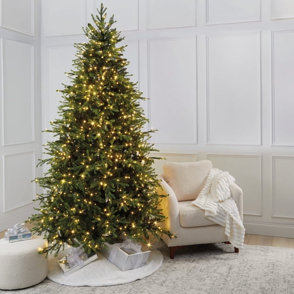 7.5ft. Pre-Lit Charlotte Spruce Realistic Artificial Christmas Tree, Color Changing Mini LED Lights by Ashland