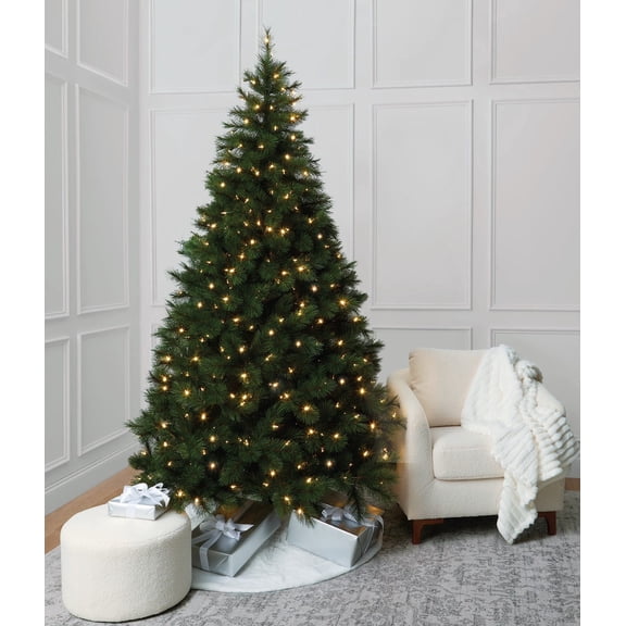 7.5ft. Pre-Lit Rutherford Pine Artificial Christmas Tree, Warm White LED Lights by Ashland