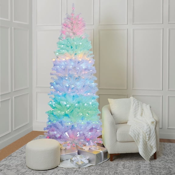 7.5ft. Pre-Lit Winterhaven Fir Artificial Christmas Tree, Color Changing Mini LED Lights by Ashland