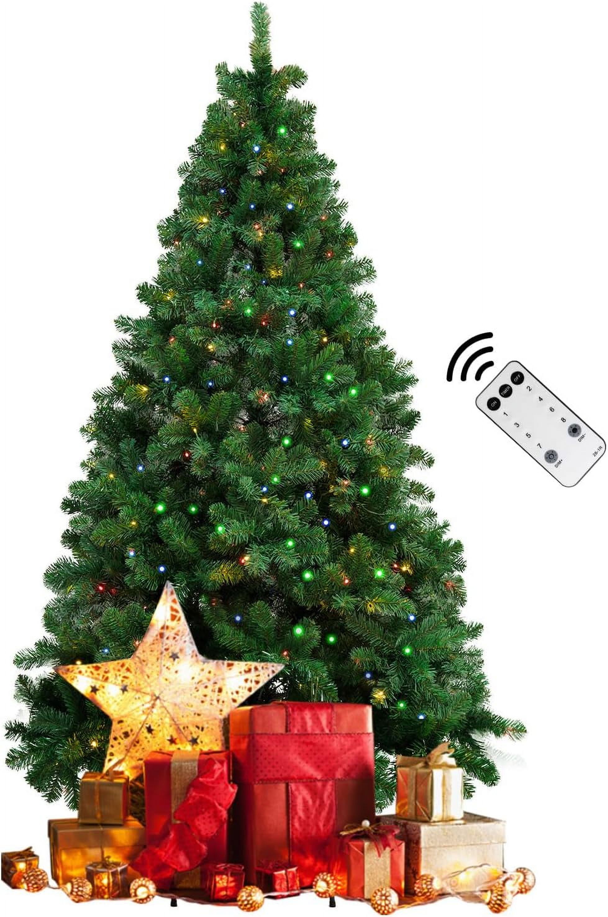 7.5ft Prelit Premium Artificial Hinged Full Christmas Tree with Remote