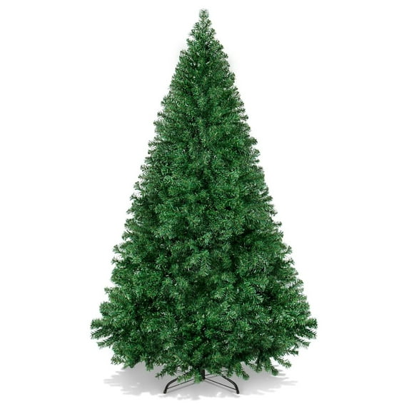 7.5ft Premium Hinged Artificial Holiday Christmas Pine Tree for Home, Office, Party Decoration w/ 1,346 Branch Tips, Easy Assembly, Metal Hinges & Foldable Base