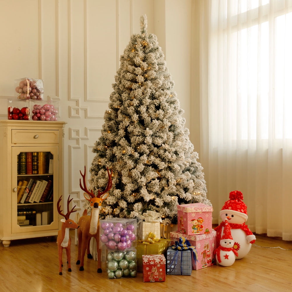 7.5ft Premium Prelit Artificial Christmas Tree with Remote Control, PVC