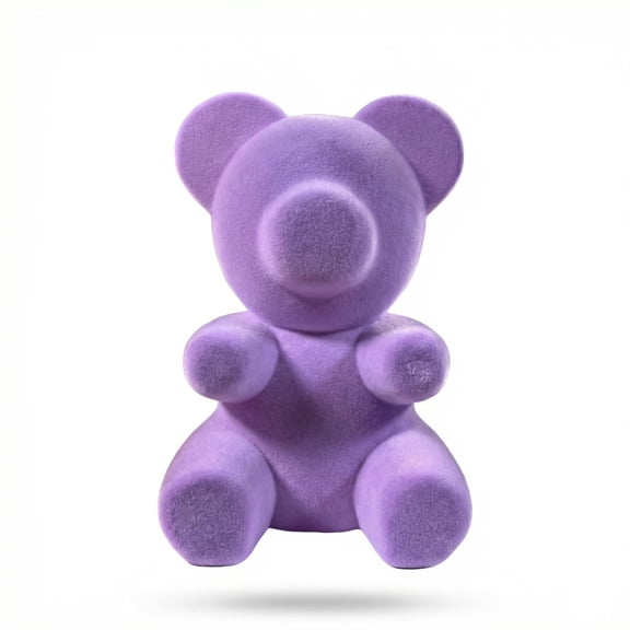 7.5in Flocked Bear Tabletop Decoration Small Statue Decoration Fun Sculpture Flocked Sitting Bear Ornaments