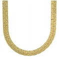 thumbnail image 1 of 7.5mm 14k Yellow Gold Plated Flat Nugget Chain Necklace, 24 inches, 1 of 7