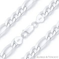thumbnail image 1 of 7.5mm Figaro / Figaroa Link Italian Chain Necklace in Solid .925 Sterling Silver, 1 of 2